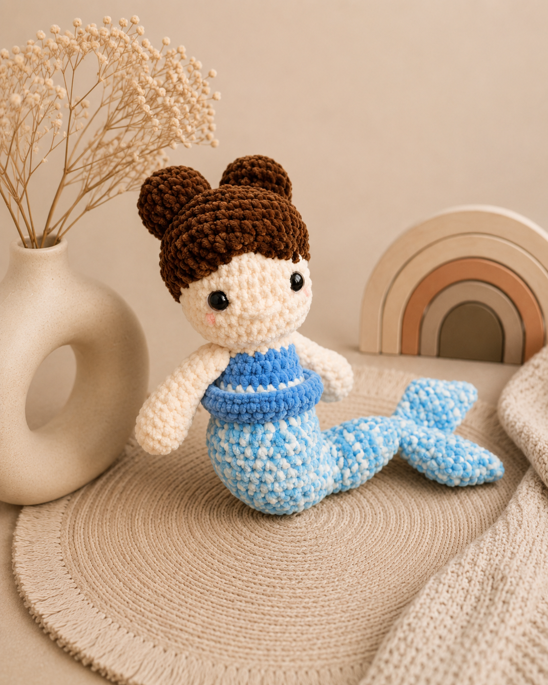 Sunny Seas Mermaid - Brunette Mermaid